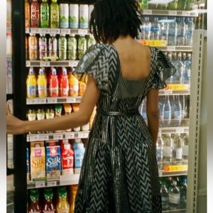 New Horses Atelier Metallic Butterfly Dress w removable belt Horses size 4